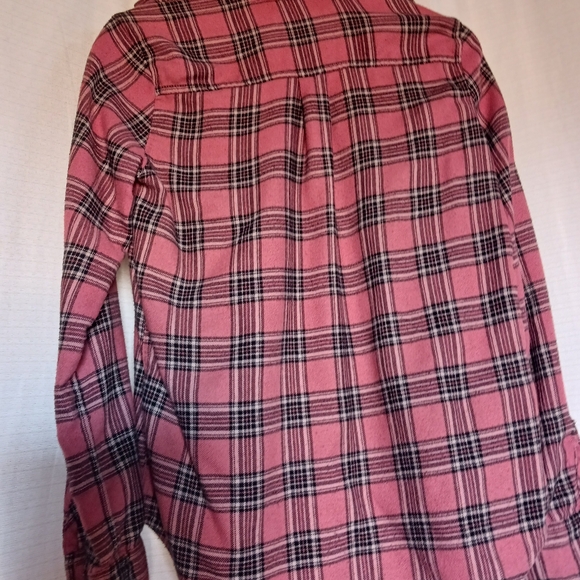 Pink Plaid Flannel Hollister Shirt - Picture 3 of 5